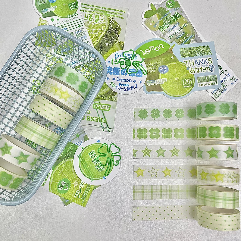 MINKYS Fruit Tape Cute Cartoon Creative Decorative Washi Tape