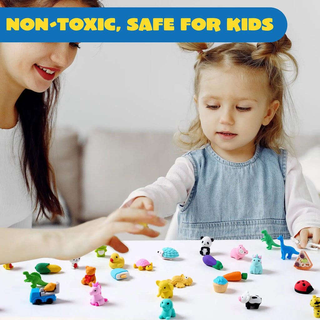 Joyfy 36 Pcs 3D Erasers Cute Erasers for Pencil