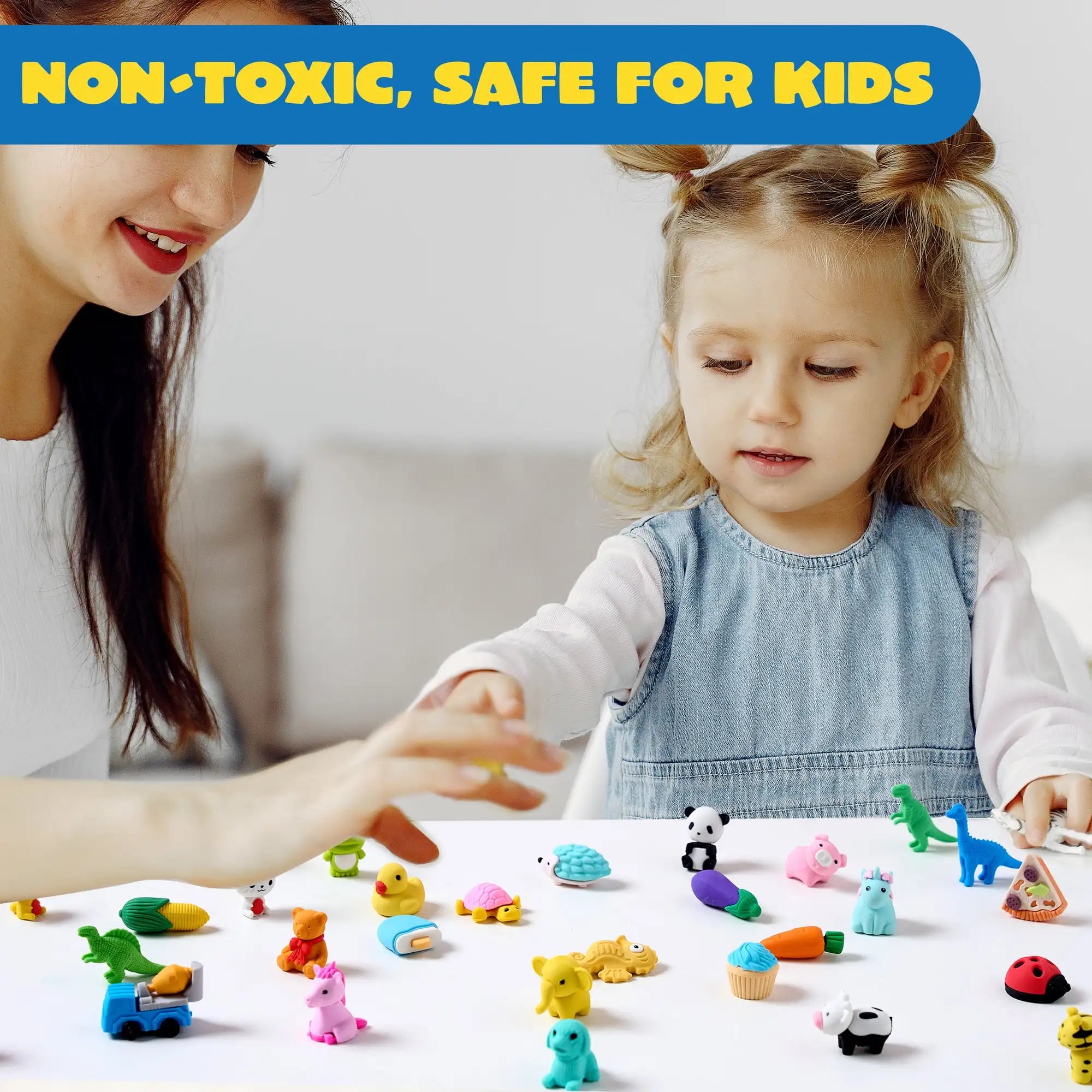 Joyfy 36 Pcs 3D Erasers Cute Erasers for Pencil