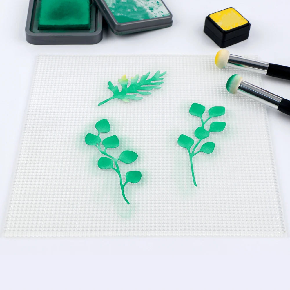 1pc Clear Photopolymer Craft Low Tacky Mat with Etched Grid Low Tack Sticky Mat for DIY Layered Stamping Paper Ink Project