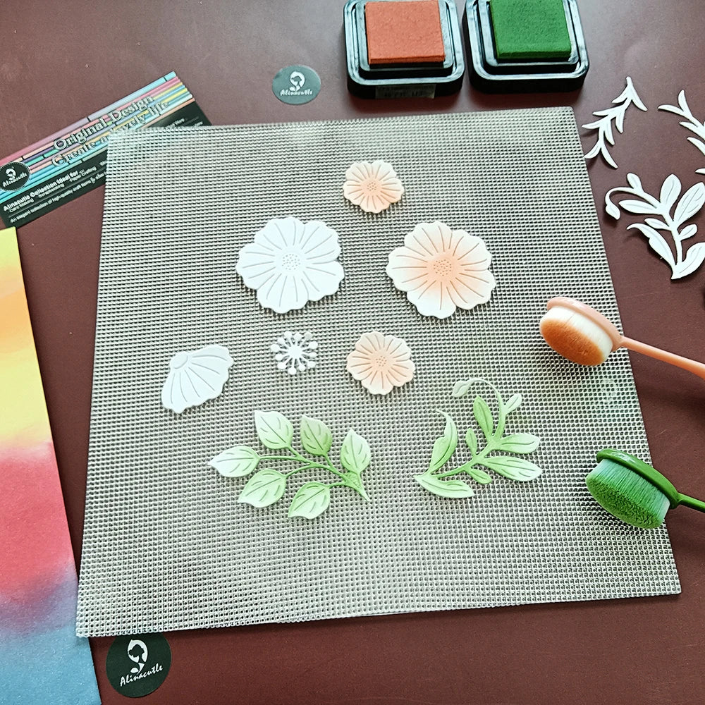 Easy Blending Grip Mat Multi-Use Sticky Mats Pad For Stamping Positioning Tool Tape-free Stencil Ink Blending Pad