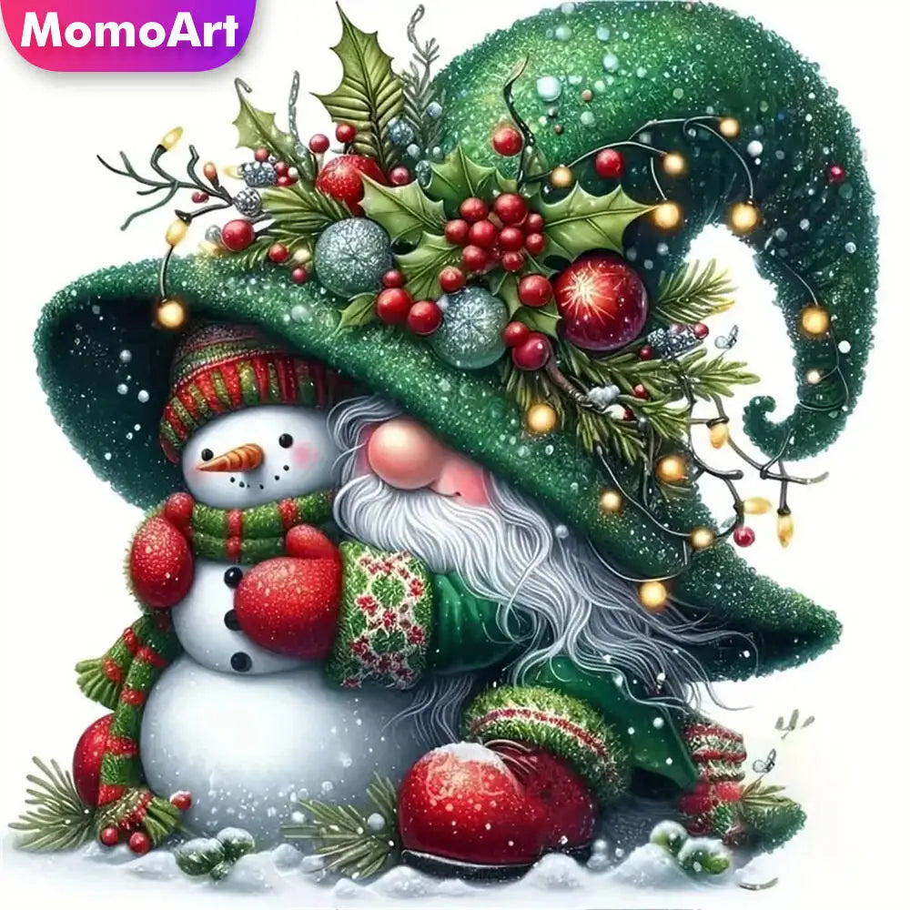 Momoart Diamond Painting Snowman santa clause