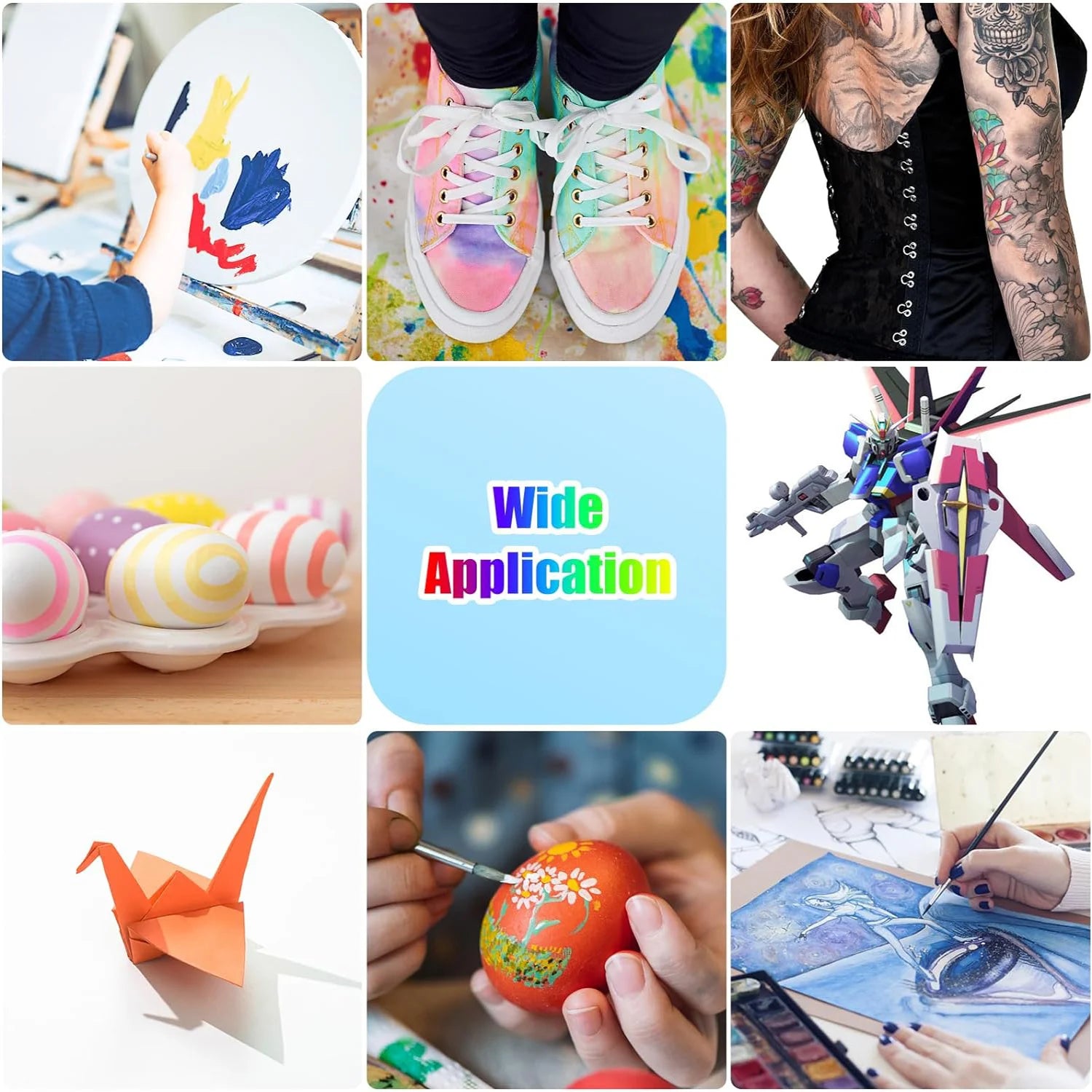 48 Colors Airbrush Paint Set 1fl oz, Opaque & Brilliant Colors