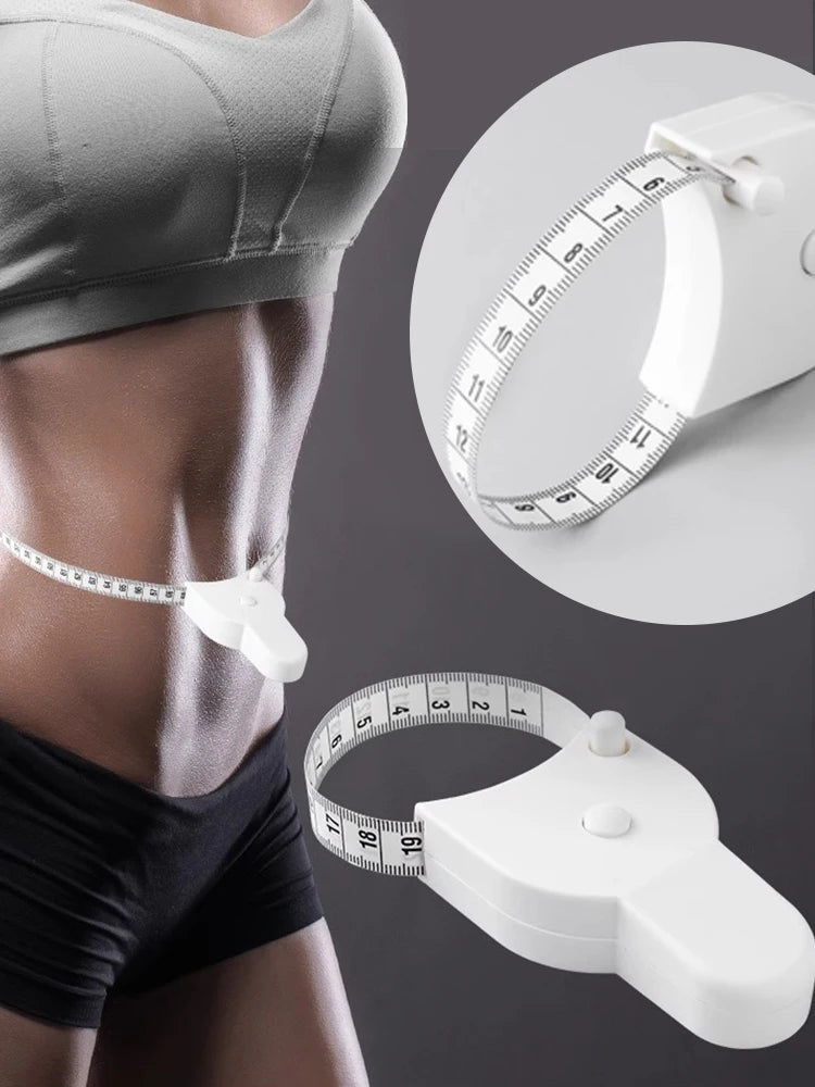 Push Button Retract Self-Tightening Measure Ruler