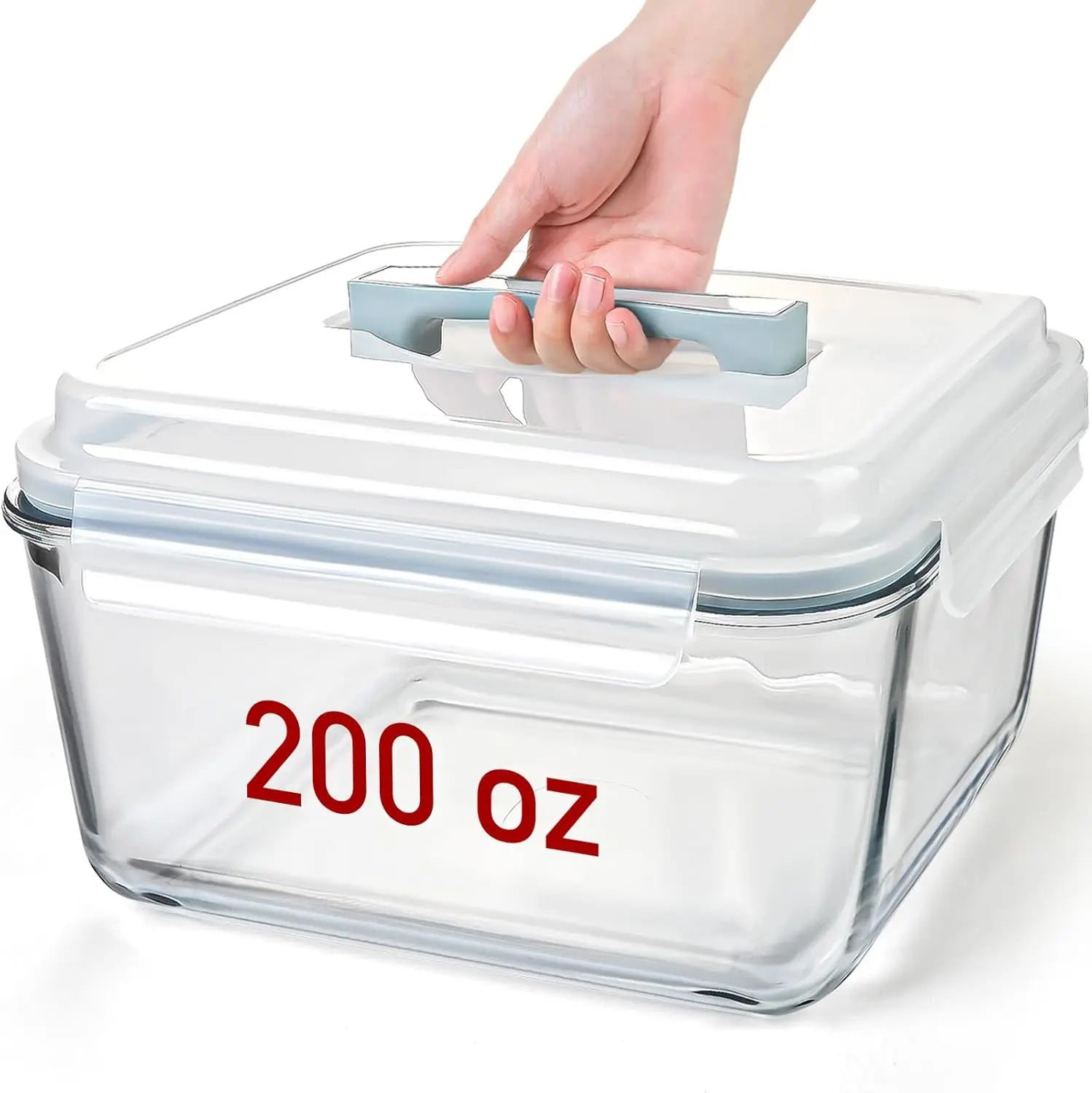 Large Glass Storage Containers with Lids,  Airtight 200oz
