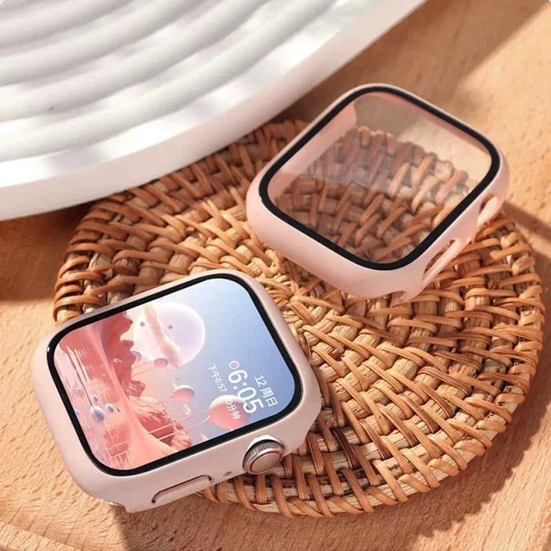 Tempered Glass+Cover For Apple watch Case  Screen Protector Apple Watch Accessories