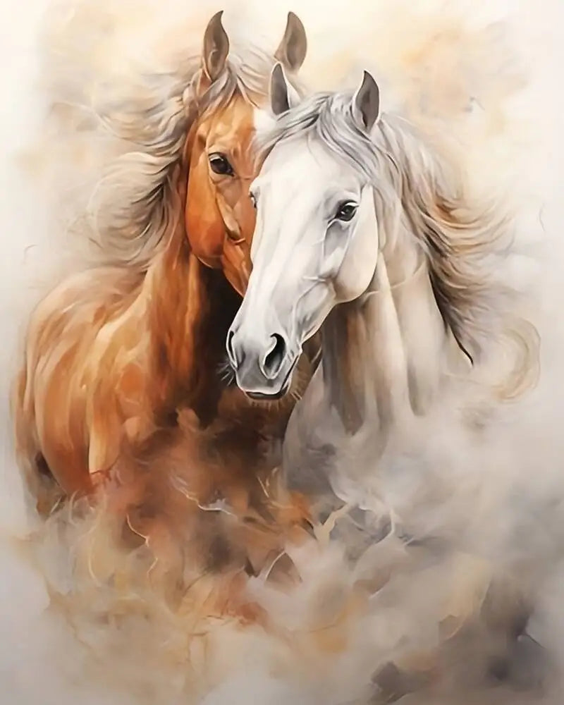 DIY Painting By Numbers On Canvas Horse Digital Oil Painting Animal Home Living Room Art Craft Kit For Adults Handpainted Gift