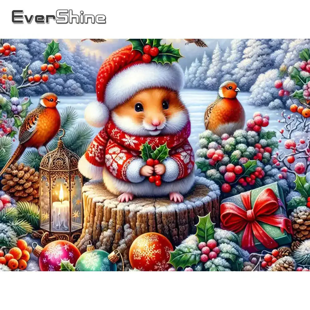Evershine Full Diamond Painting Mouse Animal New Arrival DIY Diamond Mosaic Bird Picture Of Rhinestones Christmas Gifts