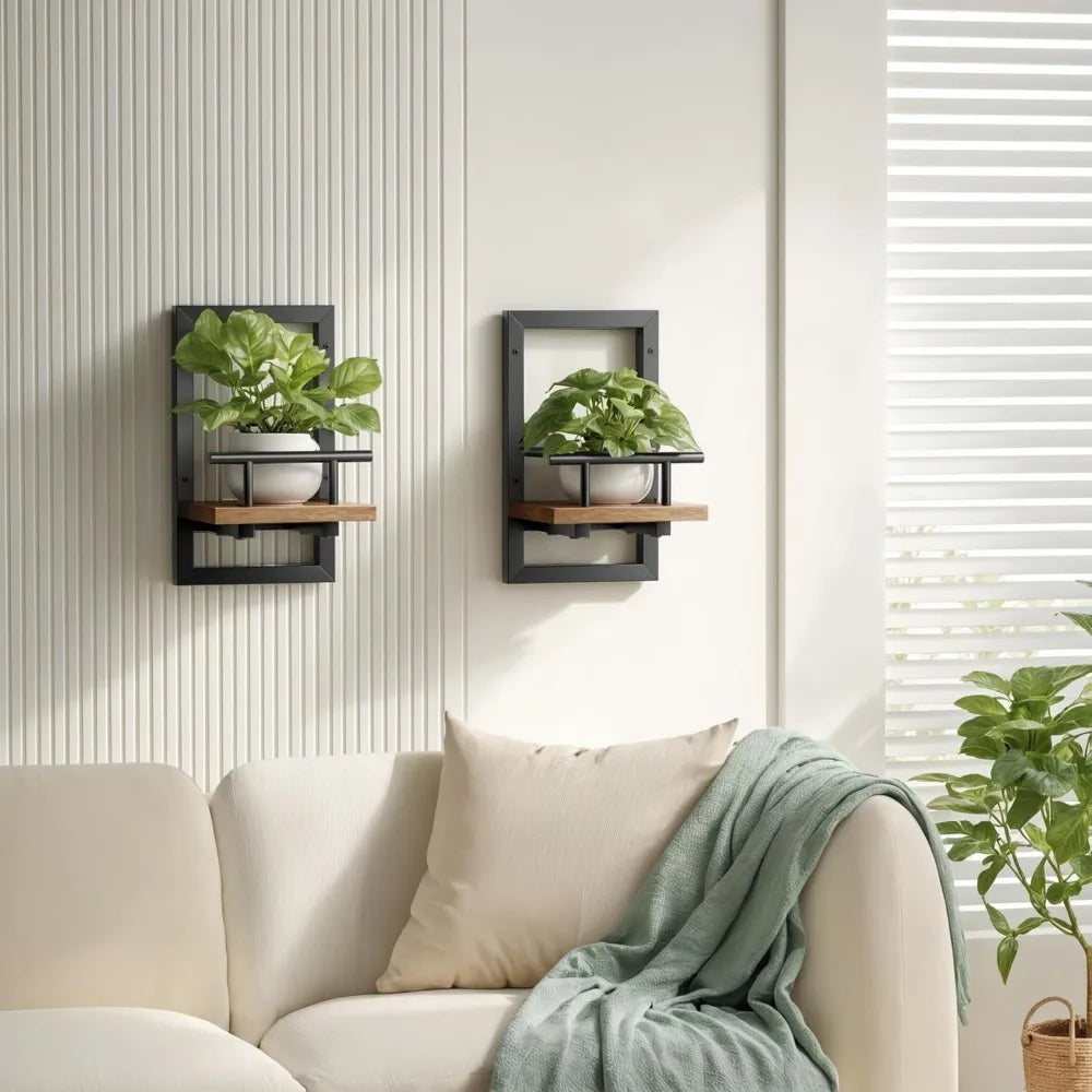 Floating Wall Shelves for Plants and Decor,