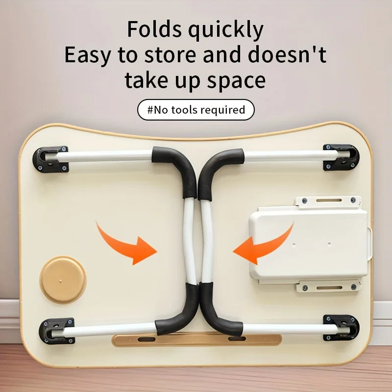 Foldable Table Computer Desk - With Cup Holder and Drawer