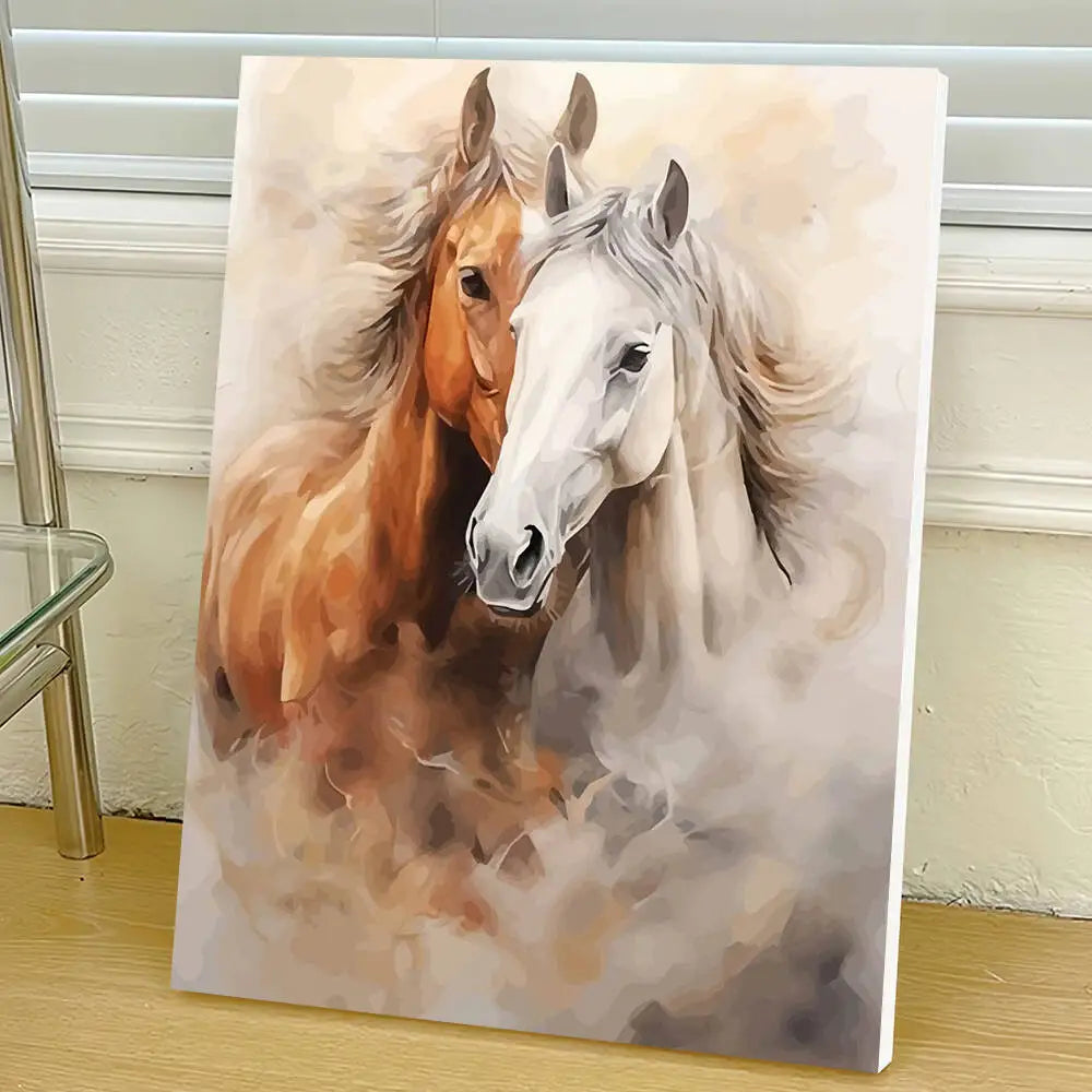 DIY Painting By Numbers On Canvas Horse Digital Oil Painting Animal Home Living Room Art Craft Kit For Adults Handpainted Gift