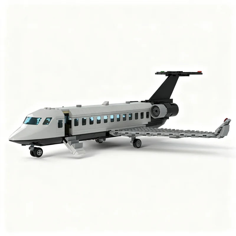 447pcs MOC City Airport Private Jet Model Building Blocks Architecture Toys