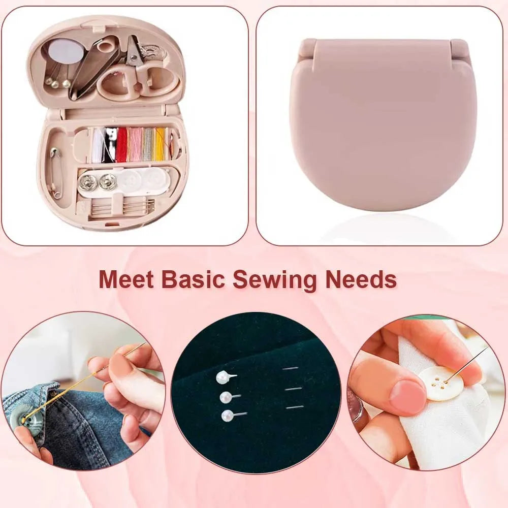 1-2Pack Min Travel Sewing Kit Portable DIY Supplies Beginner Friendly