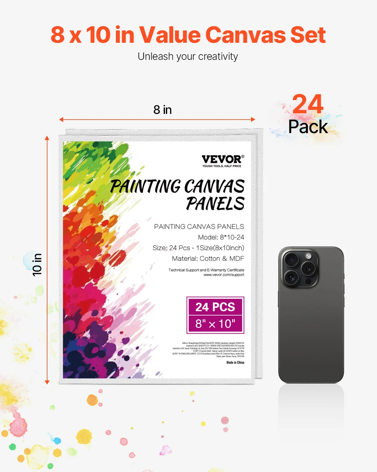 Canvas Boards Painting White