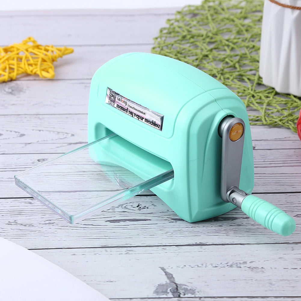 Cutting Embossing Machine Portable Scrapbook Die Cutter Machine Practical Craft Tool with Plastic Backing Plate Home DIY Gadgets
