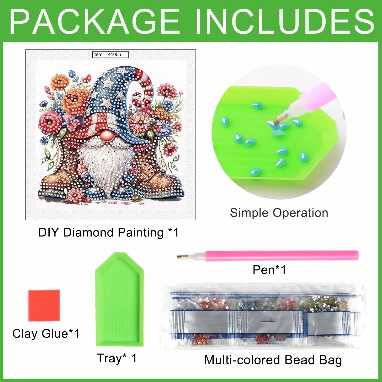 Dwarf Special Shape Diamond Art Painting Kit for Adult Beginner,Crystal Diamond Special Shape Kit for Home Wall Decoration Gift