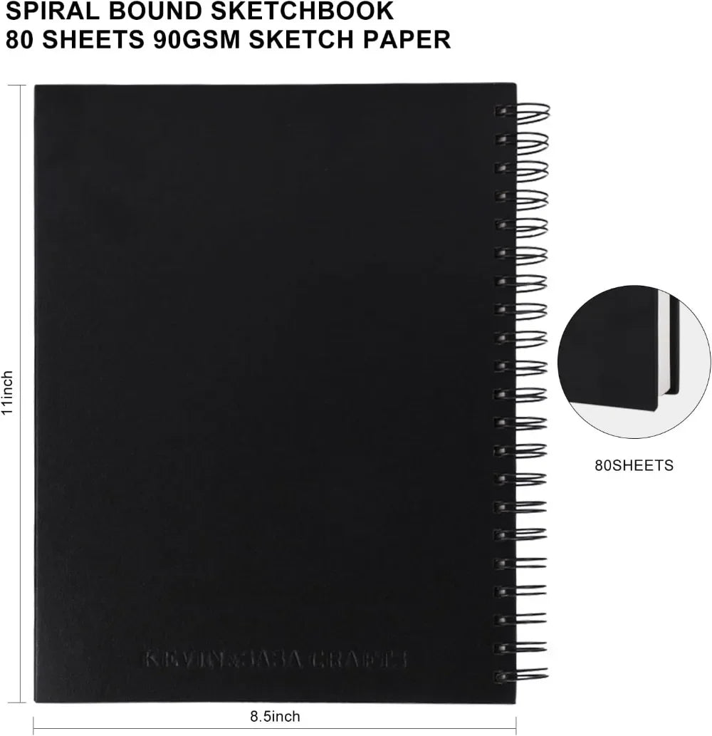 8.5x11 inch hardcover sketchbook,