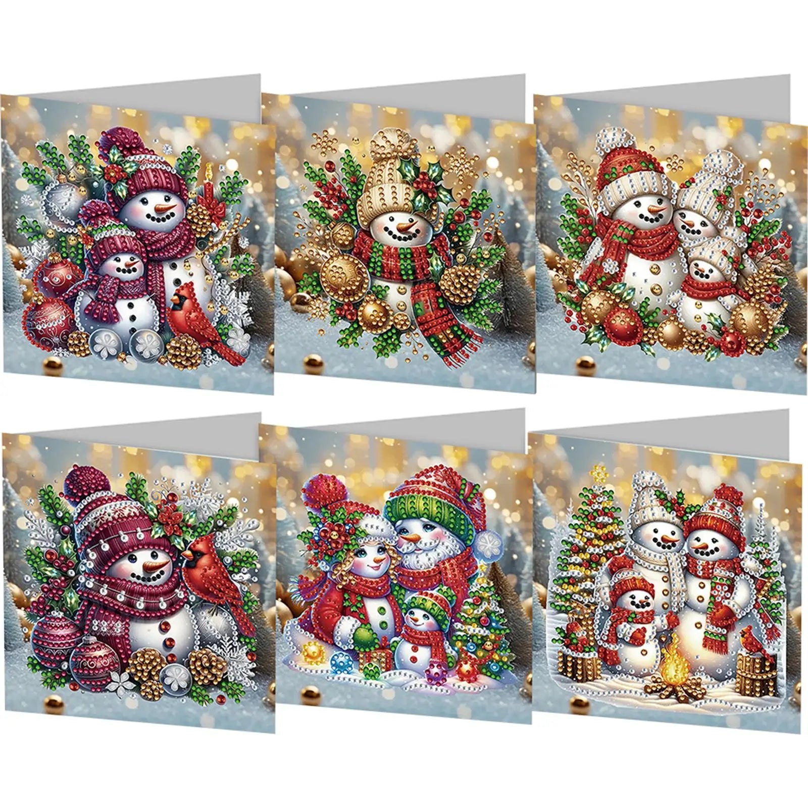 5D Rhinestone Arts Greetings Birthday Card DIY 5D Rhinestone Embroidery Arts Cards Kits Diamond Painting Greeting Thank You Card