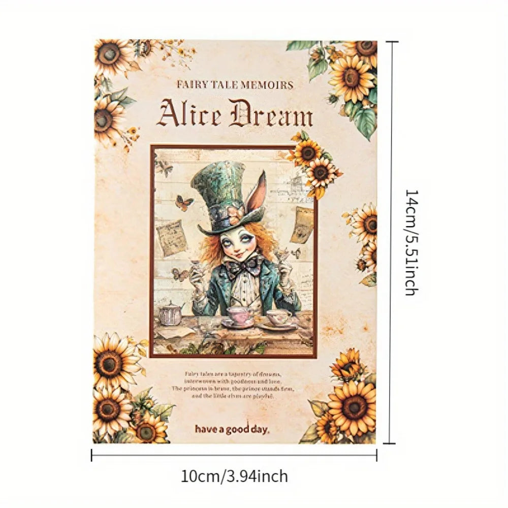 180pcs Fairy Tale Scrapbook Paper, 6 Styles Vintage Background Pages ,storybook theme