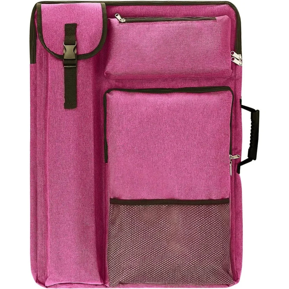 18 X 24, art portfolio with art backpack and tote bag, medium art case size (gray).