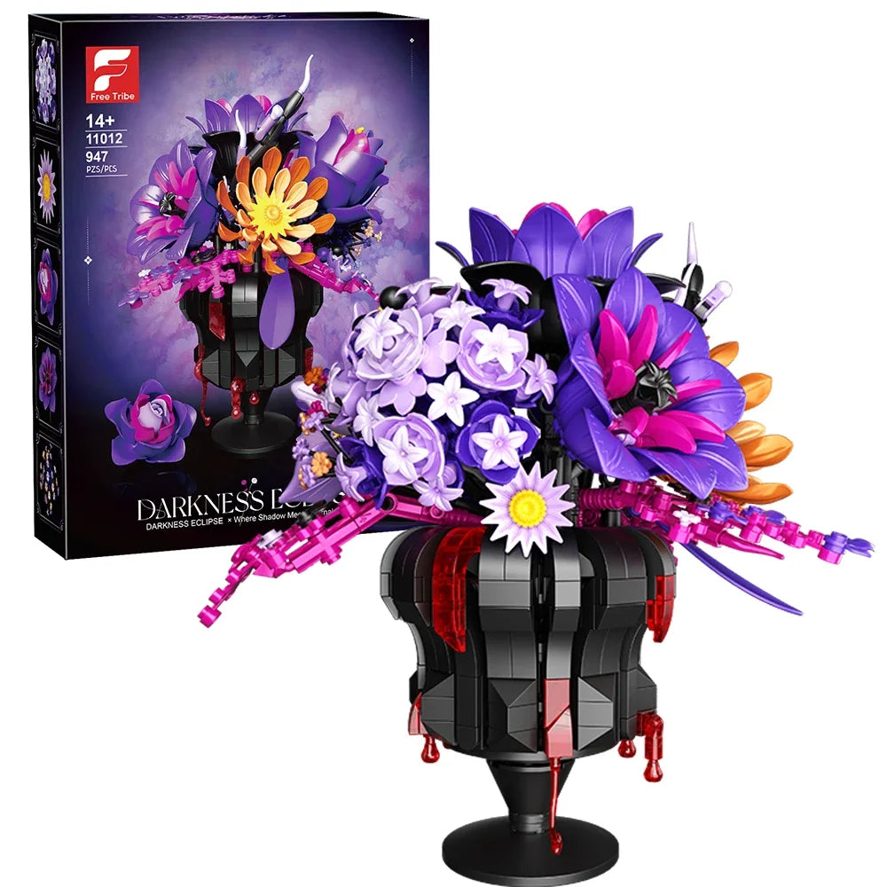 1009PCS Sunflower Building Blocks Flower Bouquet Vase Model Bricks Set