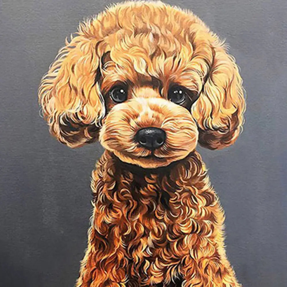 Oil Painting Puppy Paint By Number For Kids Picture Artcraft On Canvas