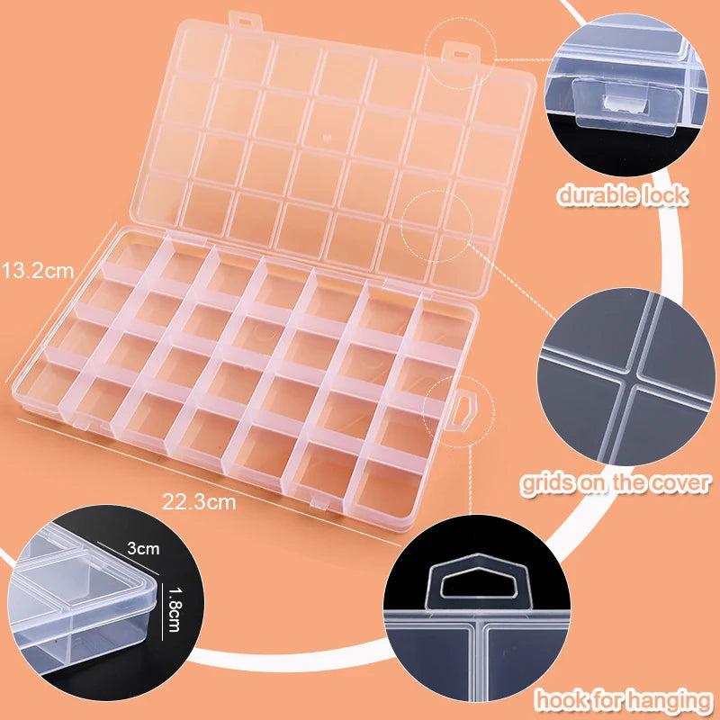 Transparent Storage Containers, 7 different sizes