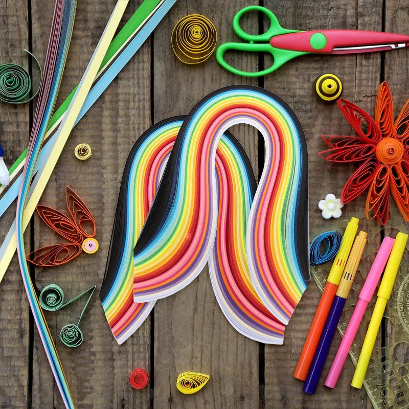 260pcs Rainbow paper Quilling Strips Set For Craft DIY