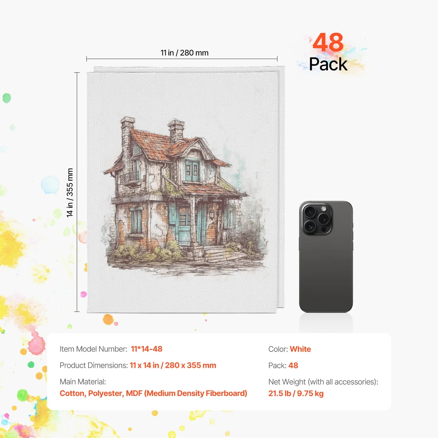 Canvas Boards Painting White