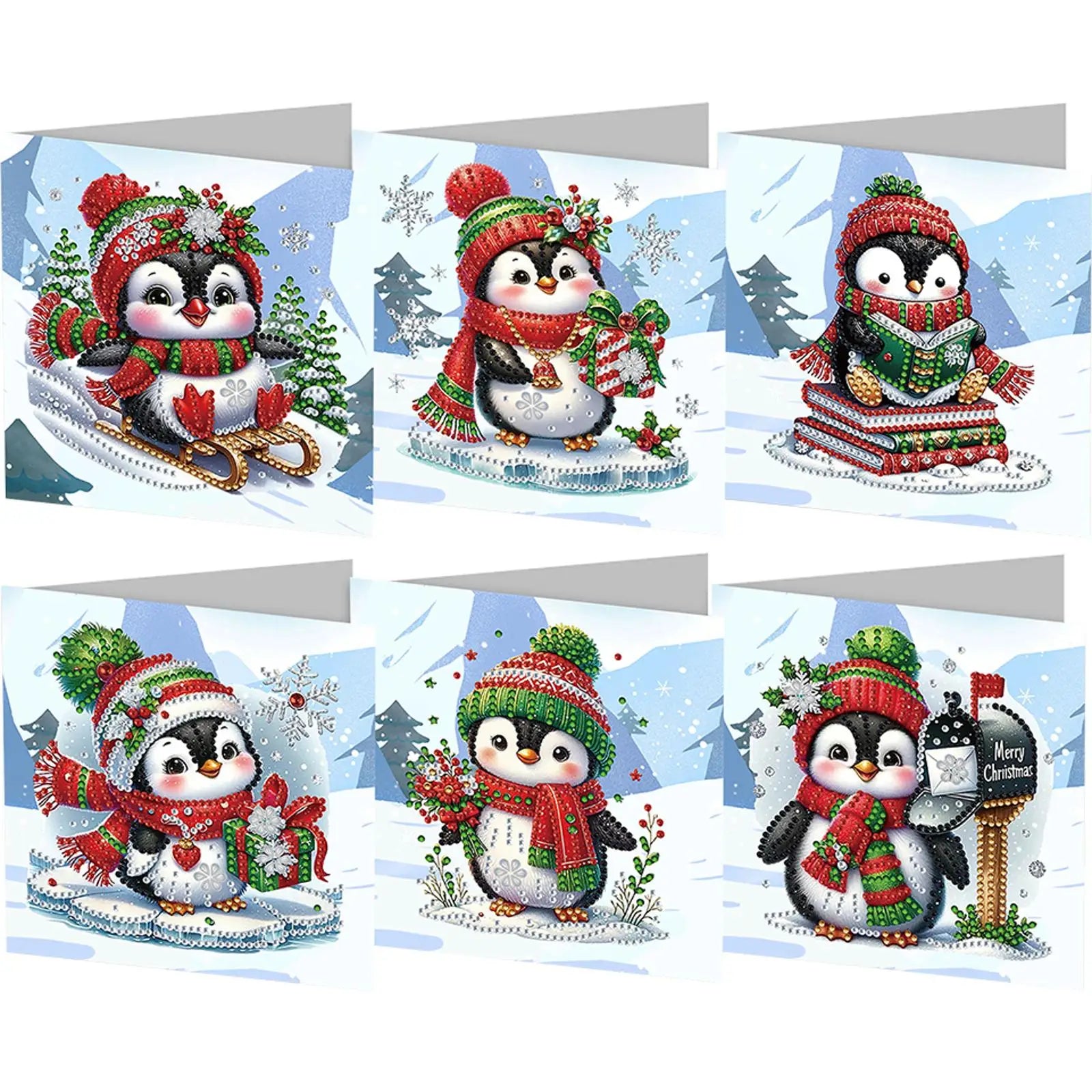 5D Rhinestone Arts Greetings Birthday Card DIY 5D Rhinestone Embroidery Arts Cards Kits Diamond Painting Greeting Thank You Card