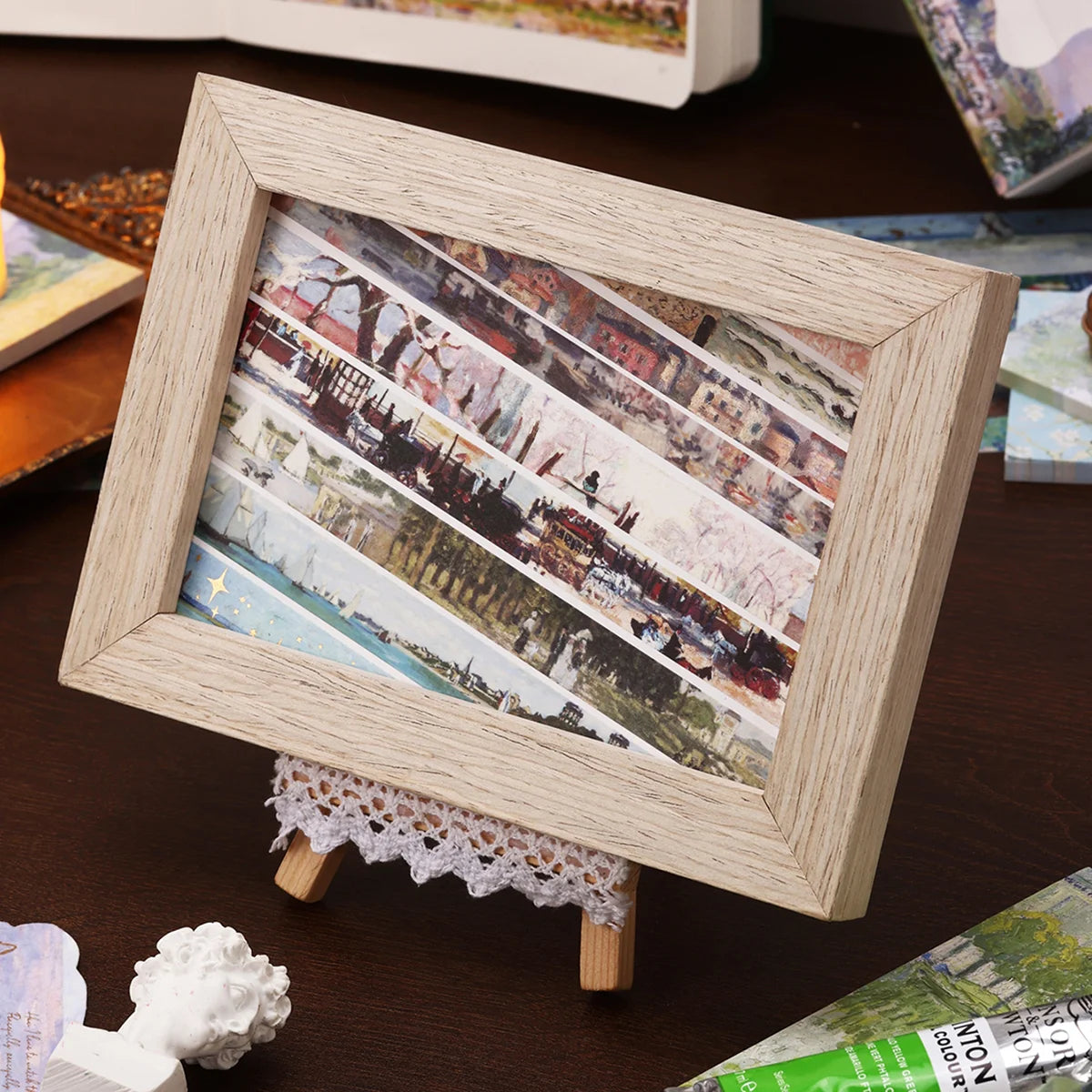 24 rolls/box oil painting theme washi tape set,