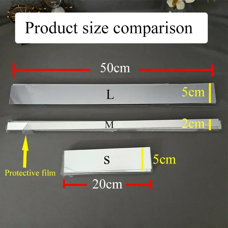 10/20pcs Acrylic Strip Mirror Wall Stickers DIY Art Wall Decor 3D Lines Wall Stickers Home Decoration