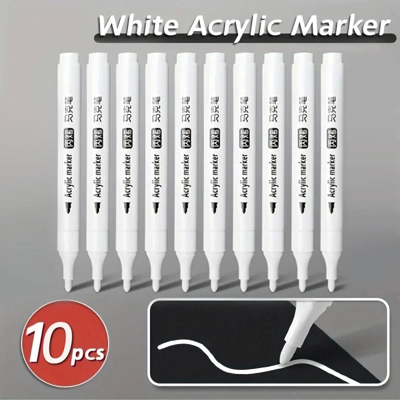 5pcs White Acrylic Marker,