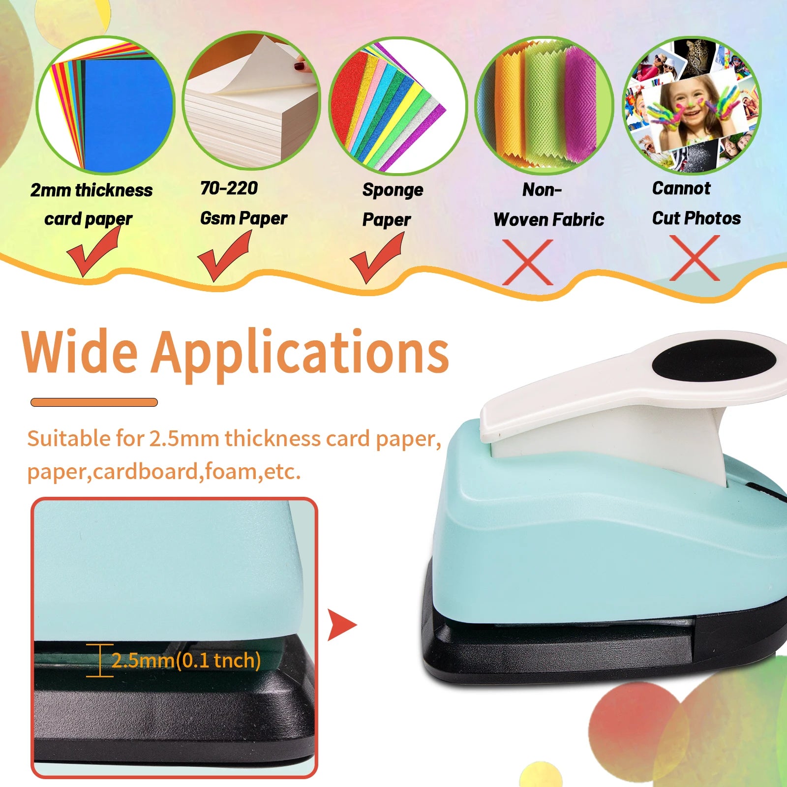 Circle Puncher Cutter Tool Set 5 sizes