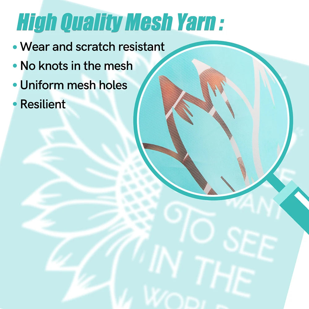 Silkscreen Stencil Reusable Self-Adhesive Silk Screen Printing Silk
