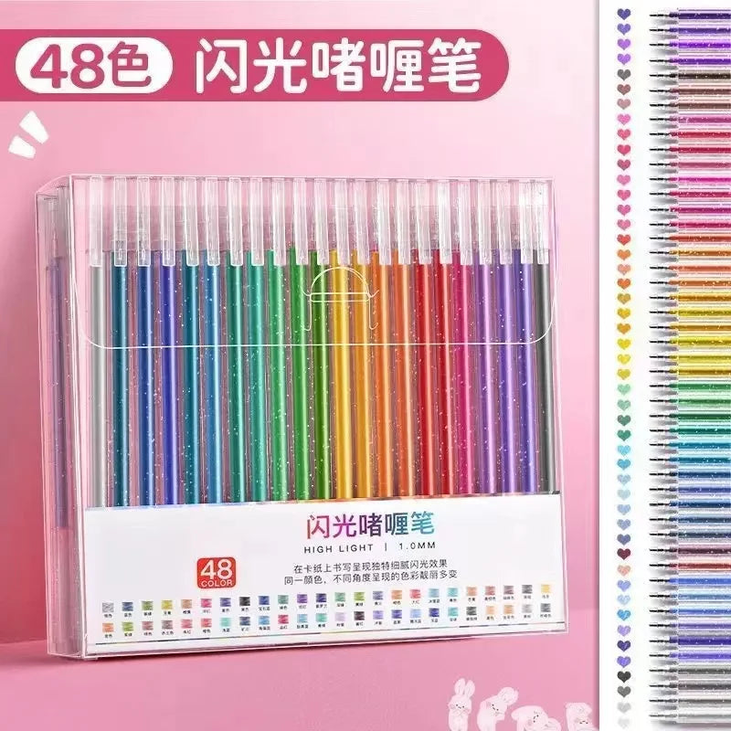 60PCS Glitter Gel Pens Set,