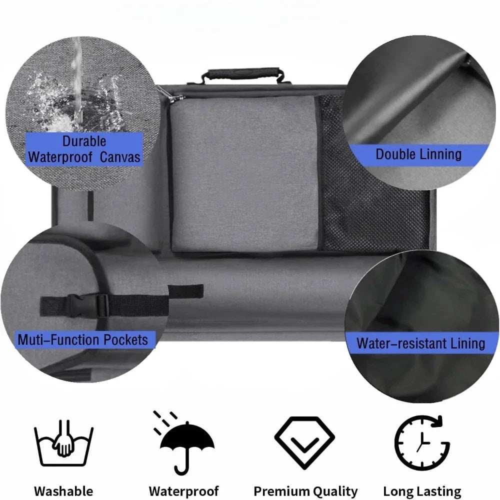 18 X 24, art portfolio with art backpack and tote bag, medium art case size (gray).