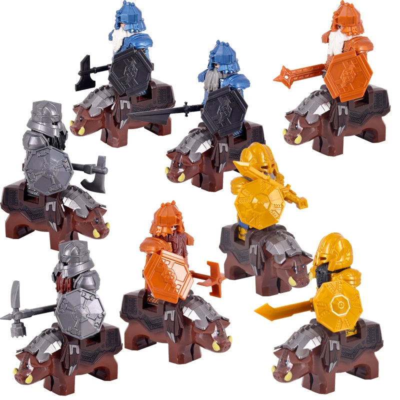 New MOC LOTR Soldier Dwarf Army Figures  building block bricks