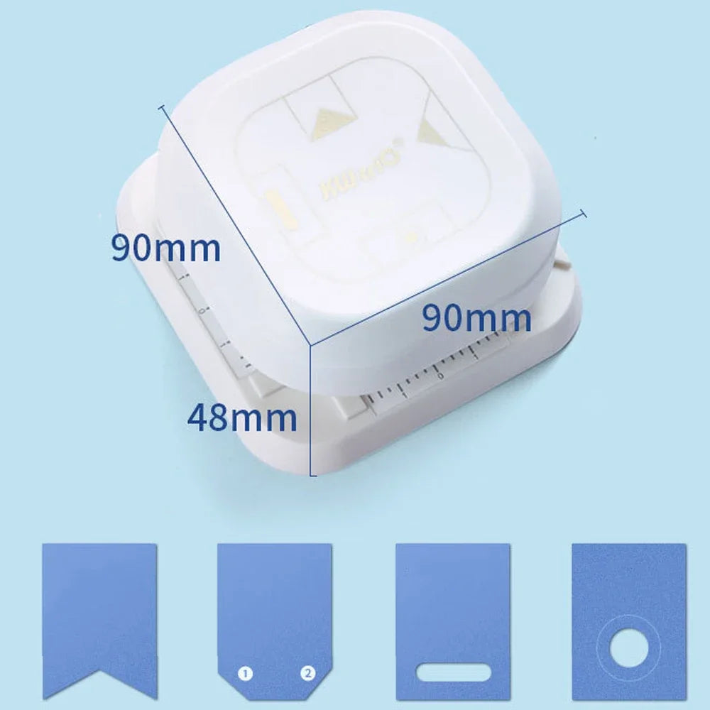 4 in 1 Tag Punch Corner Rounder Paper Cutter Label Punch