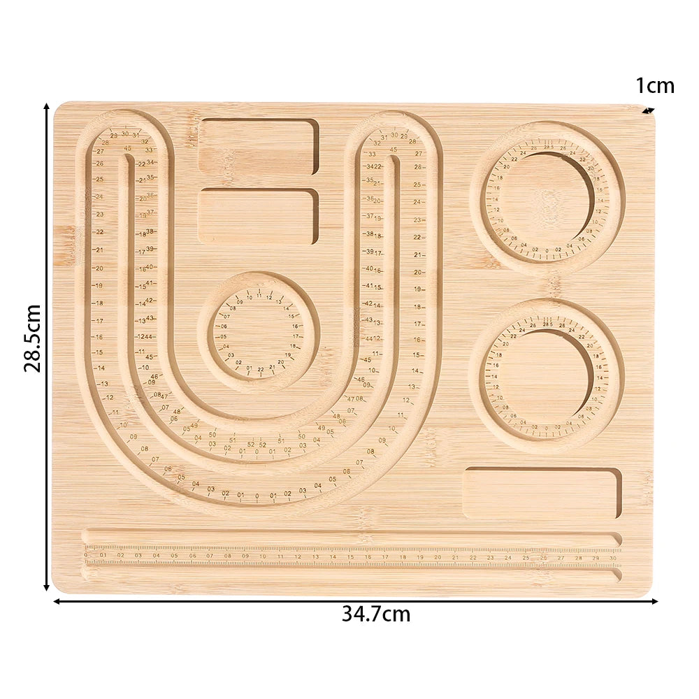 Wooden Flocked Beading Tray various lengths