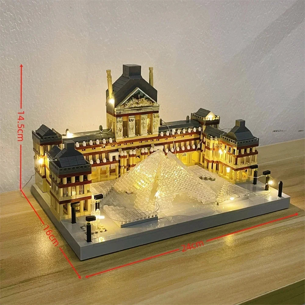 Paris Eiffel Tower Micro Mini Building Blocks Toys Set: LED Illuminated,