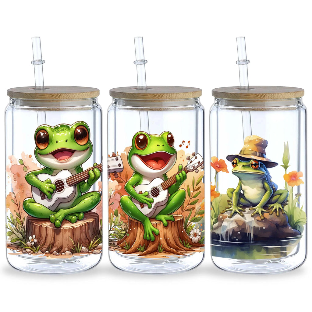 5 Sheet Frog UV DTF Cup Holder 16 oz,