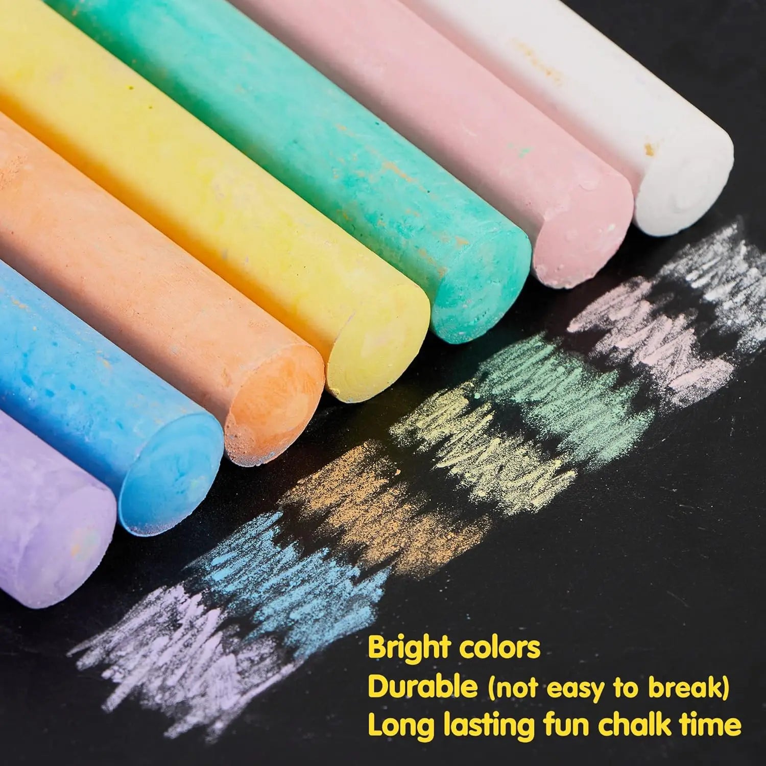 160 PCS Sidewalk Chalks Set Non-Toxic Washable