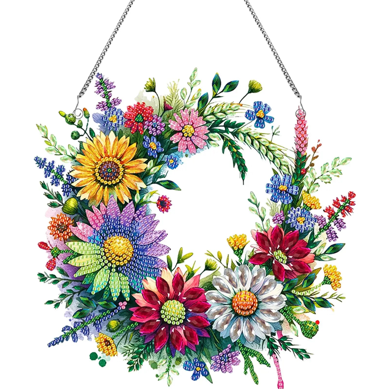 Acrylic 2D/Flat DIY Special Shape Hanging Diamond Art Kits Rhinestone r