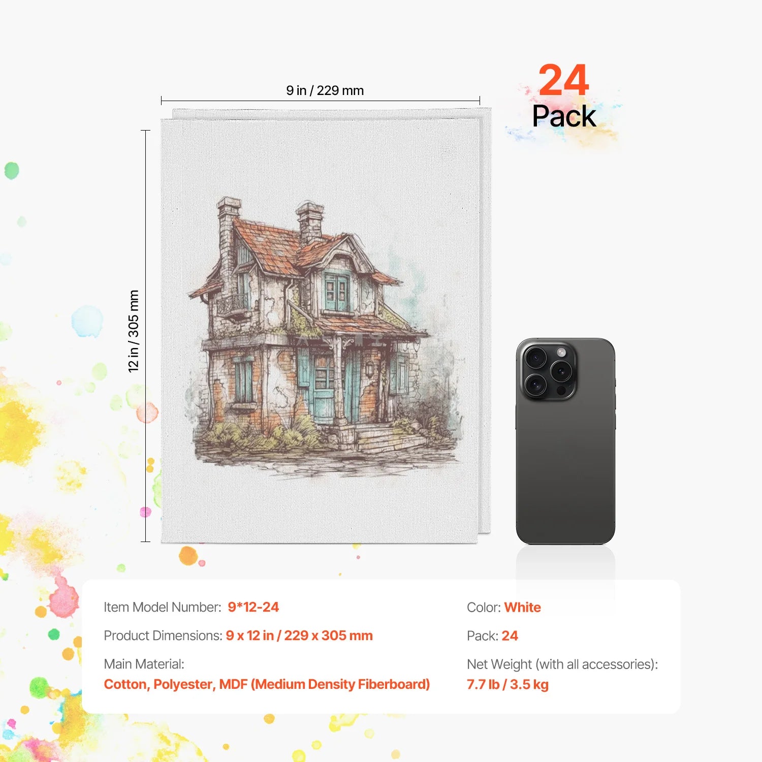 Canvas Boards Painting White