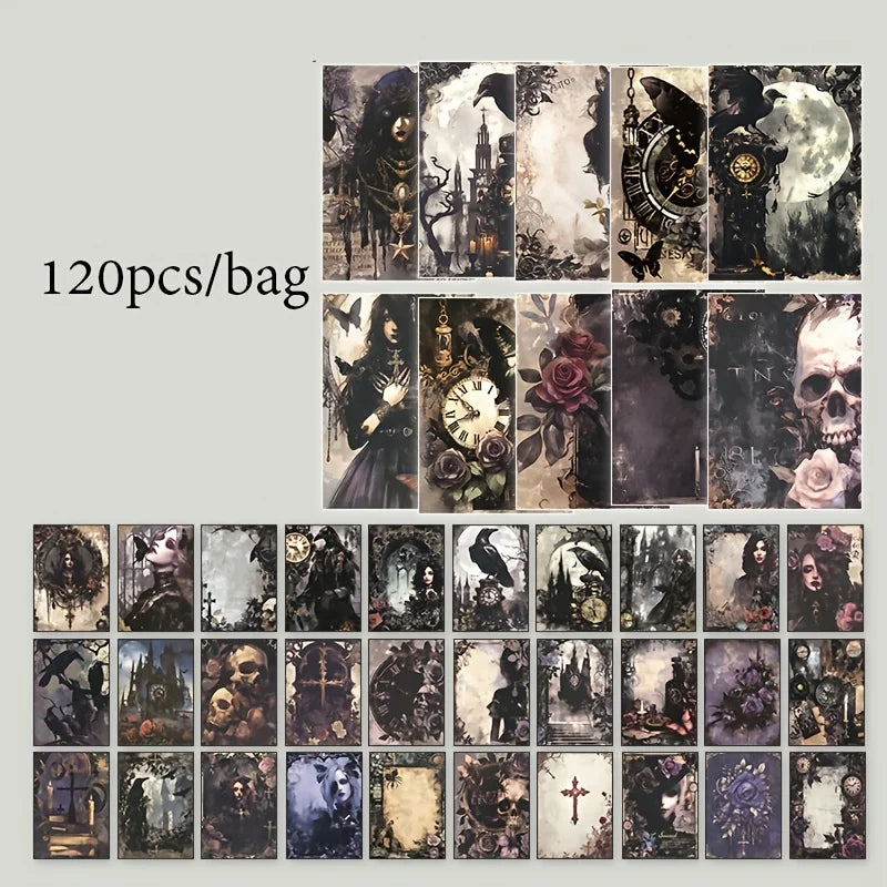 6 Sets Poetry of Nature Vintage Scrapbook Paper DIY Decorative Collage Background Pages, for Artistic Crafting