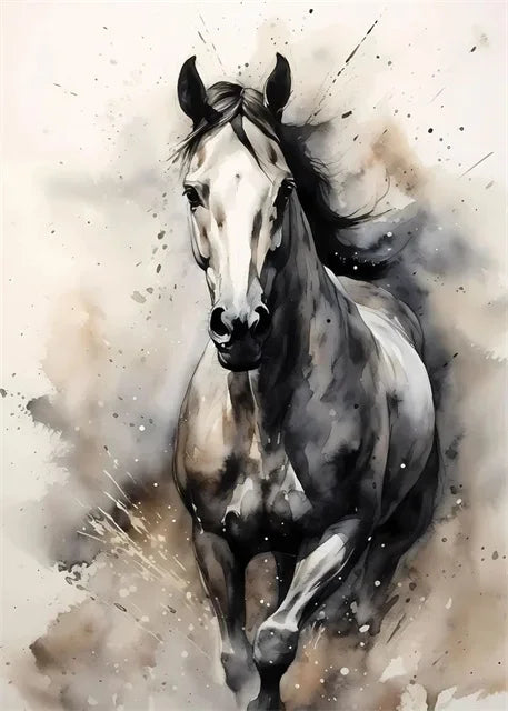 Horse Watercolor Canvas Oil Painting Prints