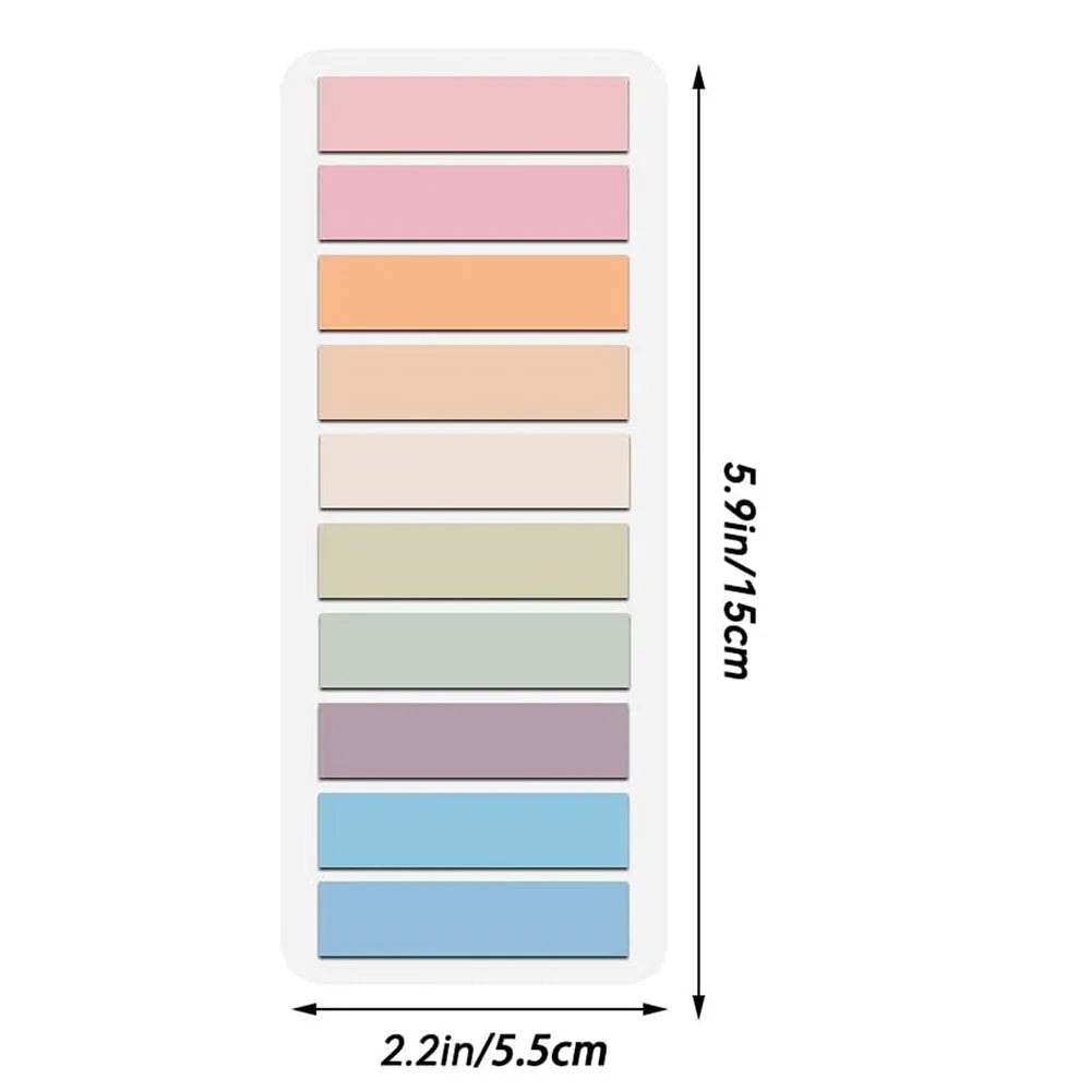 Colorful Transparent Sticky Notes Self -Adhesive Book Marker
