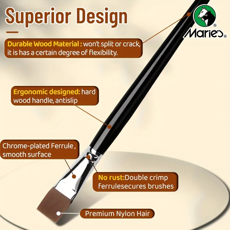 0.42oz Oil-Based Pigment & 7pcs Brushes,