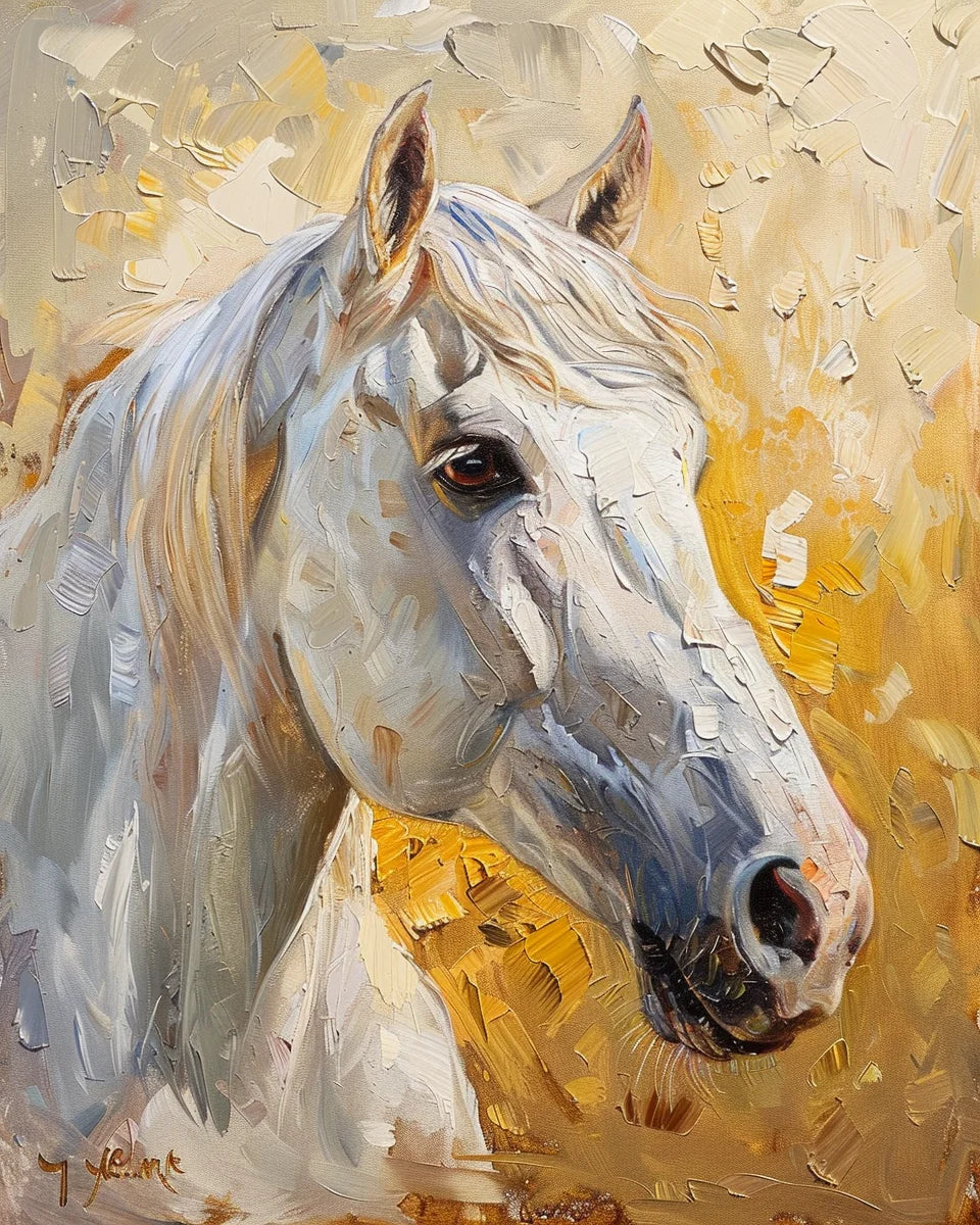 Painting By Numbers Galloping Horse Flower Animals Adult Acrylic Kit Seascape